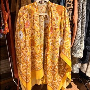 Floral Yellow Kimono cardigan
